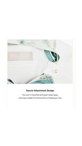 Botanical Scarf Set Sleeveless T Shirt (White)