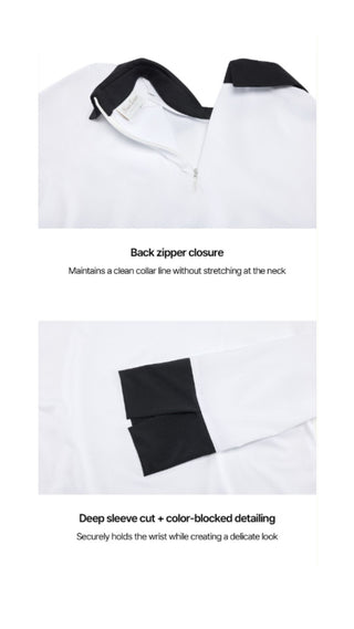 Ribbon Point Longsleeve T-shirt (White)