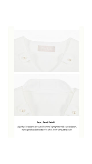 Botanical Scarf Set Sleeveless T Shirt (White)