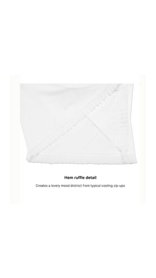 Cropped Cooling ZipUp T Shirt (White)