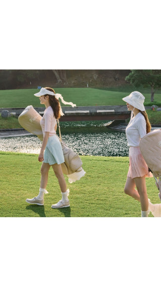 Lace Pearl Organza Visor (White)