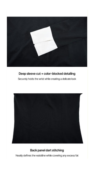 Ribbon Point Longsleeve T-shirt (Black)