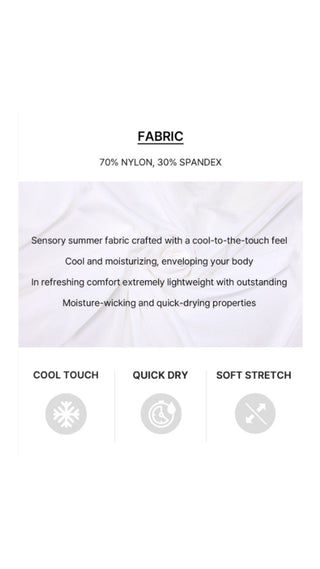 Frill Sleeve Cooling Inner T-shirt (White)