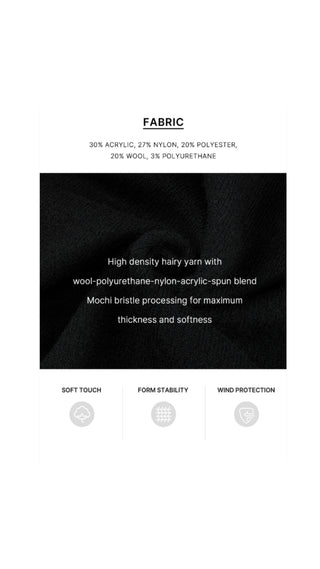 Double Button Windproof Knit Vest (Black)