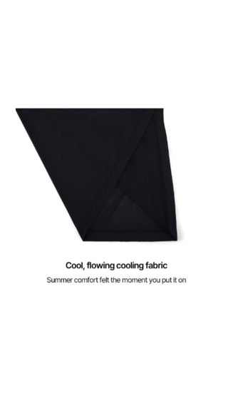 Frill Sleeve Cooling Inner T-shirt (Black)