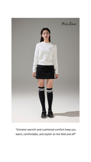 Cable Knee-socks (Black)