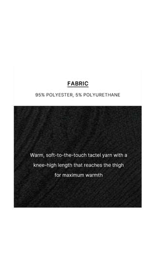 Cable Knee-socks (Black)