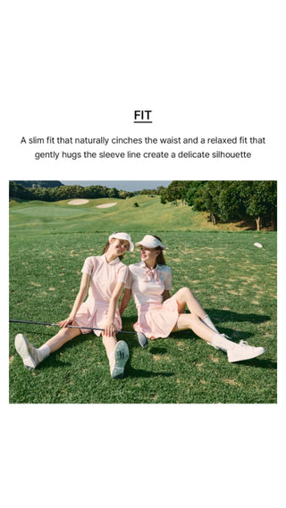 Scarf Set Open-neck T-Shirt (White)