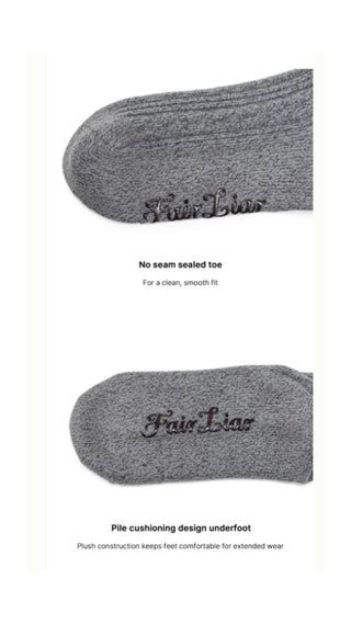 Cable Knee-socks (Charcoal Grey)