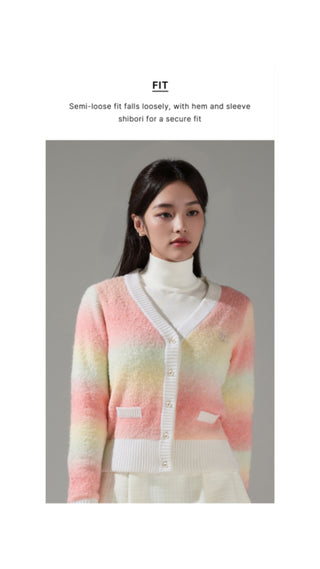 Gradient Windproof Cardigan (Pink)