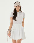 double layer flared skirt - White