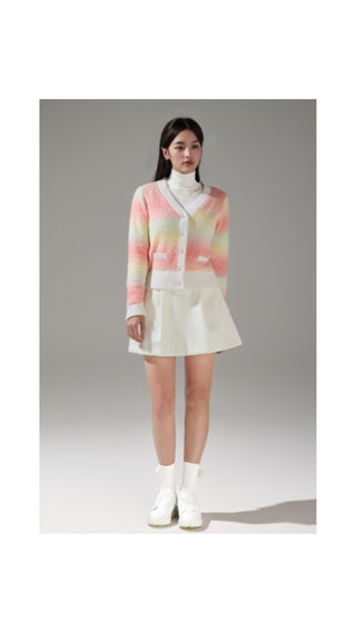 Gradient Windproof Cardigan (Pink)