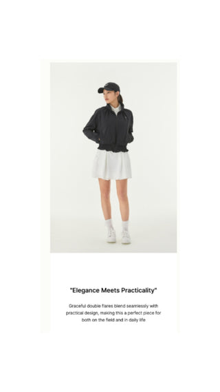 Double Layer Flared Skirt (Black)