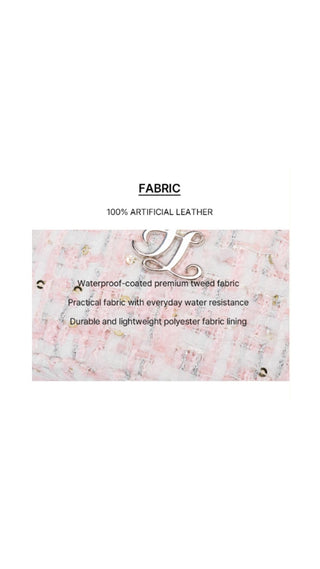 Tweed Twin Hip Bag (Coral)