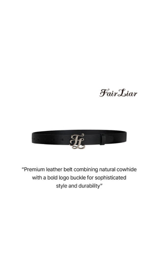 Symbol Leather Belt (Black)