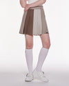 Tone-on-tone pleated skirt - Beige