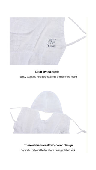 Seersucker 3D Mask (White)