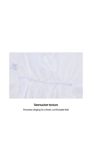 Seersucker 3D Mask (White)