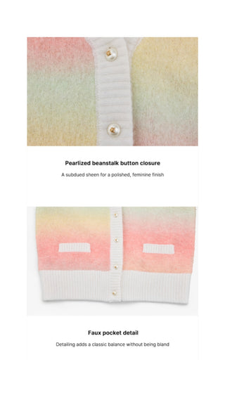 Gradient Windproof Cardigan (Pink)