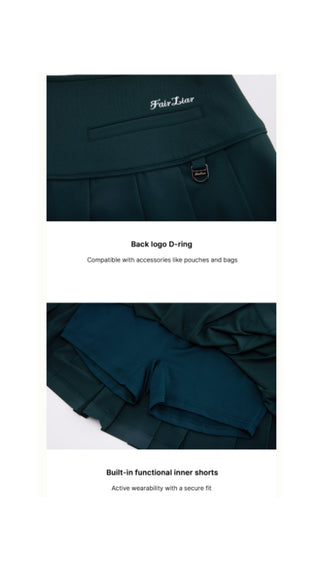 Fair Liar Performance Pleated Skirt (Green)