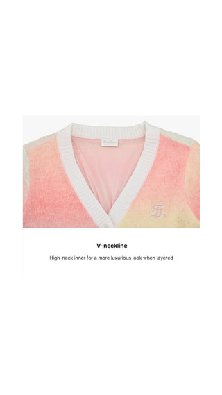 Gradient Windproof Cardigan (Pink)