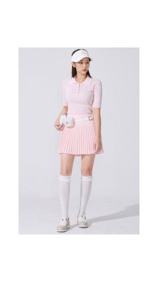 Ribbed Quarter Sleeve Knit (Coral)