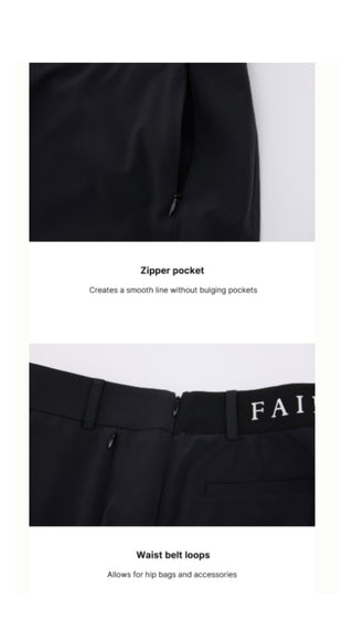 Back Band Hline Skirt (Black)