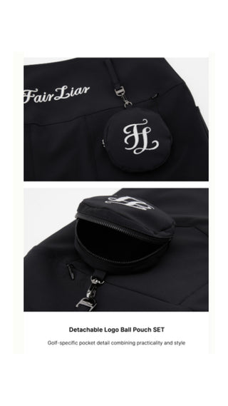 High Waist Ball Pocket Hline Skirt (Black)