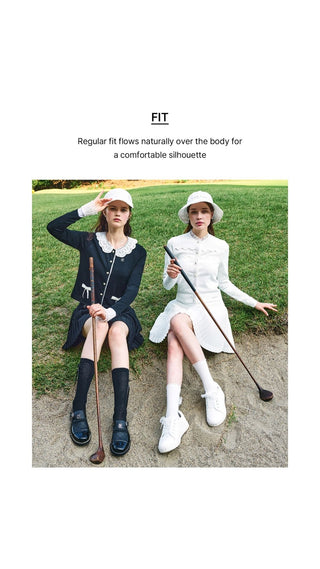 Lace Scallop Cardigan (White)