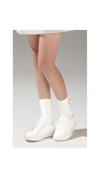 Fur ball Ankle-socks (Black)