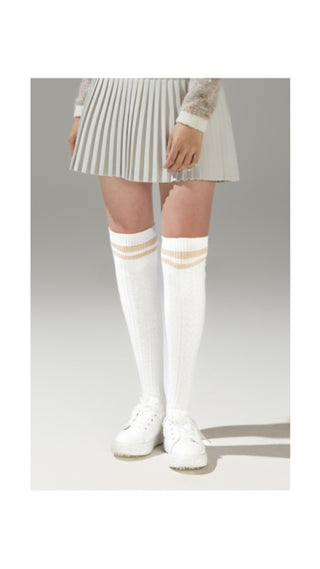 Cable Knee-socks (Ivory)
