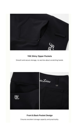 High Waist Ball Pocket Hline Skirt (Black)