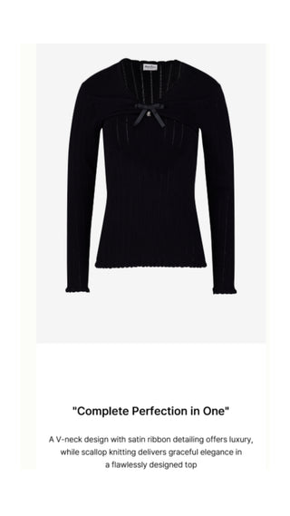 Ribbon Shirring Knit (Black)