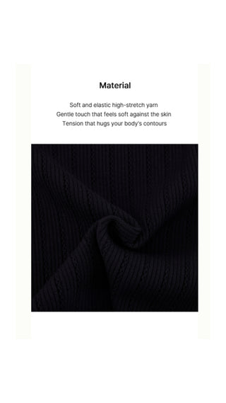 Ribbon Shirring Knit (Black)