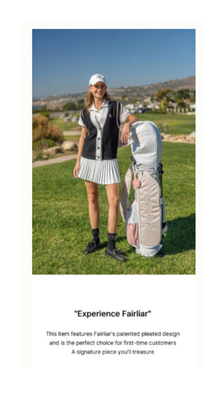 [FL Signature] Fair Liar Silk Twisted Flare Pleated Skirt (White)