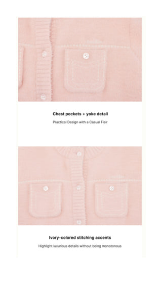 Stitch Windproof Cardigan (Pink)