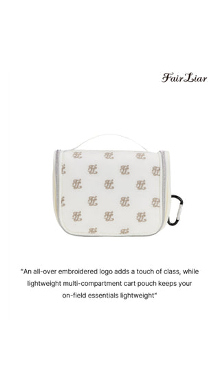 Logo Quilted Cart Pouch (White)