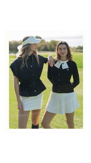 Pearl Ribbon Jacket Cardigan (White)