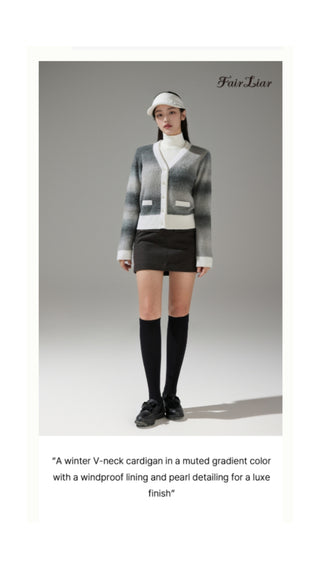 Gradient Windproof Cardigan (Grey)