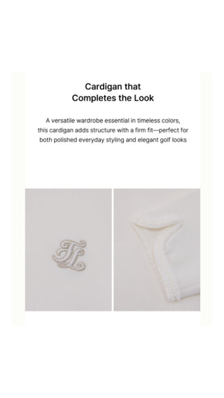 Pearl Ribbon Jacket Cardigan (White)