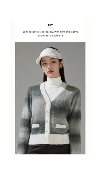 Gradient Windproof Cardigan (Grey)