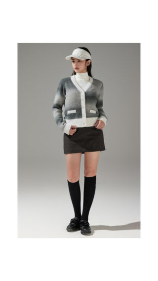 Gradient Windproof Cardigan (Grey)