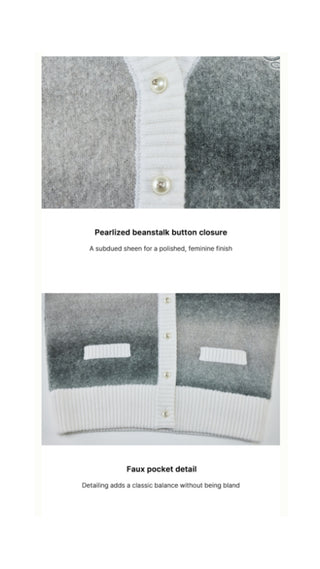 Gradient Windproof Cardigan (Grey)