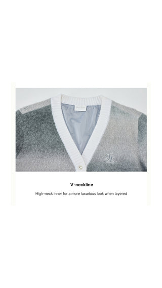 Gradient Windproof Cardigan (Grey)