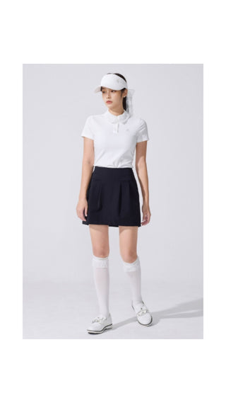 Folded A-line skirt (Black)