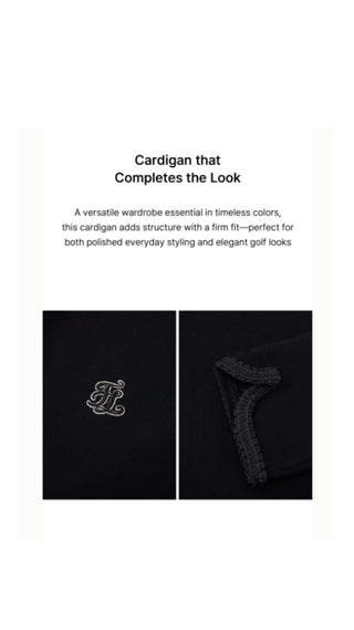 Pearl Ribbon Jacket Cardigan (Black)