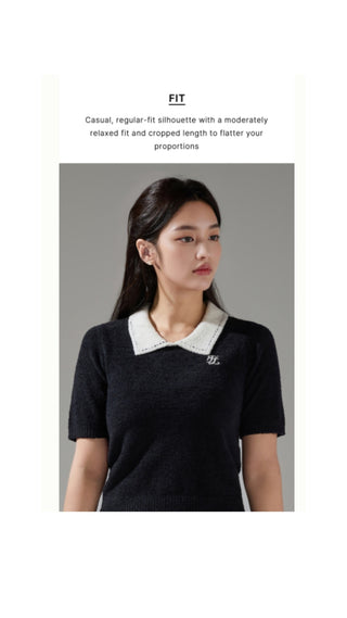 Fluffy Cropped Knit (Black)