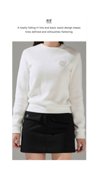 Brushed H-line Skirt (Black)