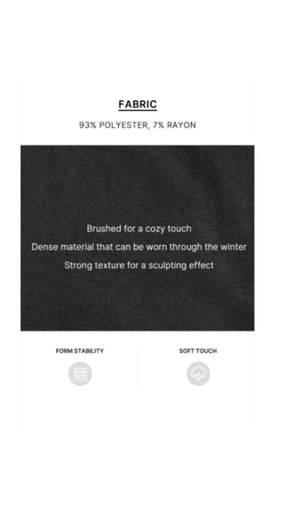 Brushed H-line Skirt (Black)