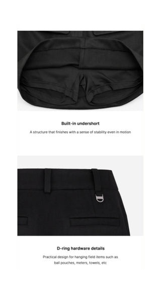 Brushed H-line Skirt (Black)